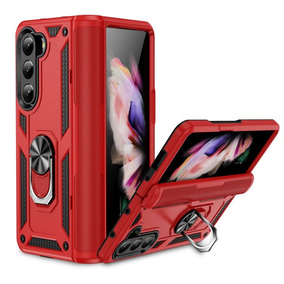 Samsung Galaxy Z Fold5 5G      Military Armour Ring Case    Red