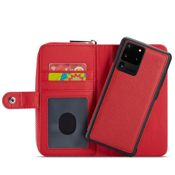 Samsung Galaxy S20 Ultra      Zipper Wallet Case    Red