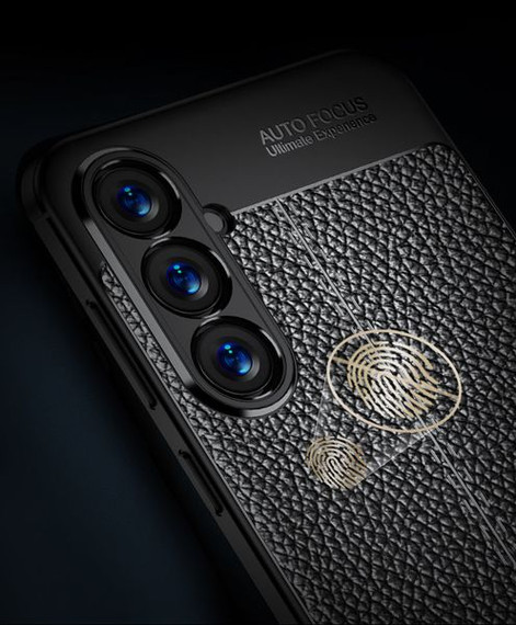 Samsung Galaxy S23 FE      Leather Texture Case    Black