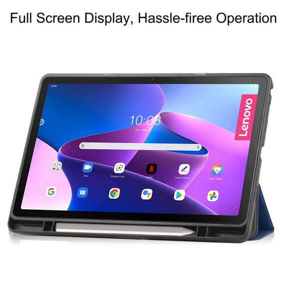 Lenovo Tab M10 Plus (3rd Gen) TB125 Pen Holder Case Navy Lenovo Tab M10 Plus (3rd Gen) TB125 Pen Holder Case Navy