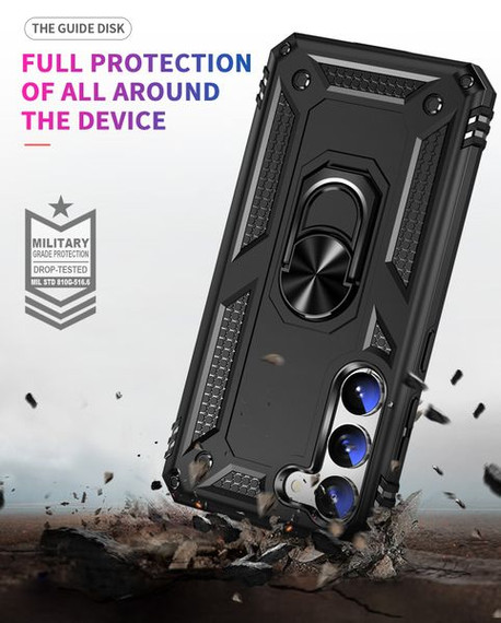 Samsung Galaxy S23+      Military Armour Ring Case    Black