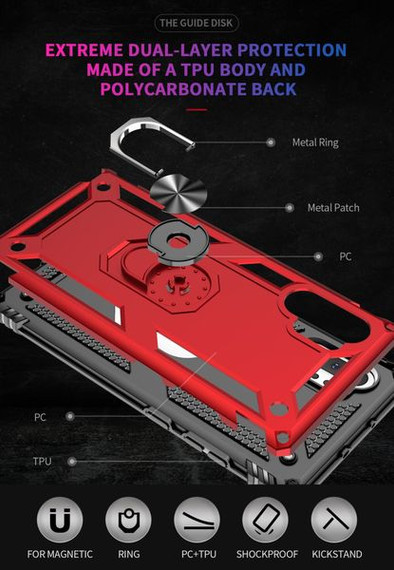 Samsung Galaxy Note 10 Plus      Military Armour Case    RoseGold