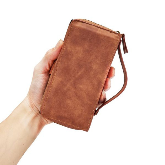 Samsung Galaxy S21 Plus      Deluxe Zipper Case    Brown