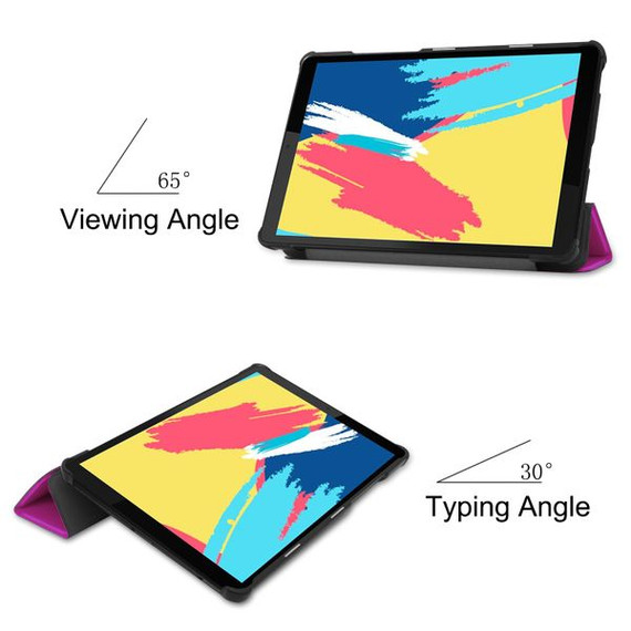 Lenovo Tab M8 FHD TB-8705F Tri-Fold PU Case Purple Lenovo Tab M8 FHD TB-8705F Tri-Fold PU Case Purple