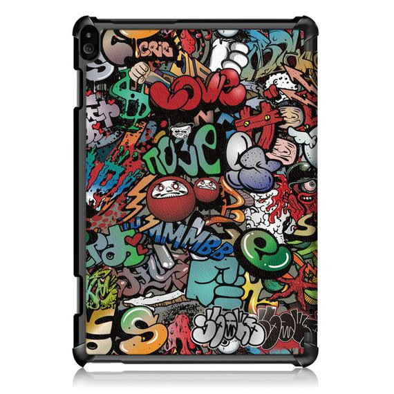 Lenovo Tab P10 TB-X705F Designer Tri-Fold Case Graffiti