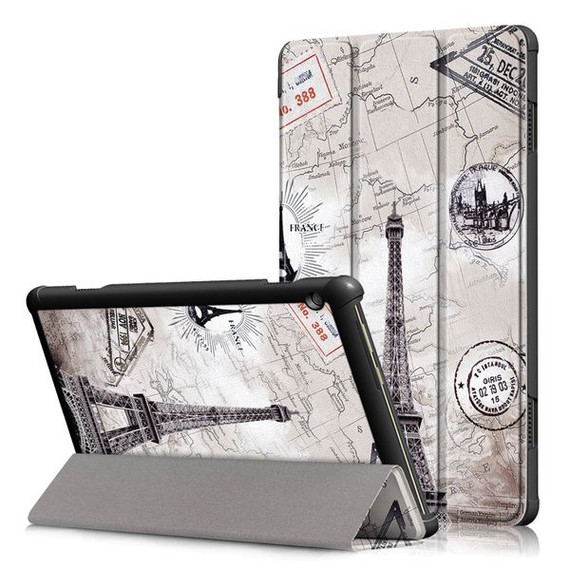 Lenovo Tab M10 TB-X605F Designer Tri-Fold Case EiffelTower