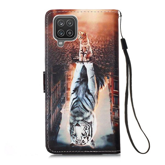 Samsung Galaxy A12 Designer PU Case Cat&Tiger Samsung Galaxy A12 Designer PU Case Cat&Tiger
