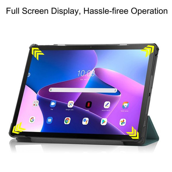 Lenovo Tab M10 Plus (3rd Gen) TB125 Tri-Fold PU Case Teal Lenovo Tab M10 Plus (3rd Gen) TB125 Tri-Fold PU Case Teal