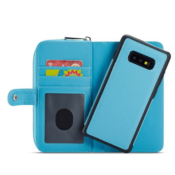 Samsung Galaxy S10E Zipper Wallet Case LightBlue Samsung Galaxy S10E Zipper Wallet Case LightBlue