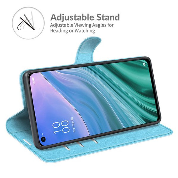 Oppo A54 5G      Pu Wallet Case    [Lightblue]