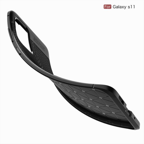 Samsung Galaxy S20 Plus Leather Texture Case Black Samsung Galaxy S20 Plus Leather Texture Case Black
