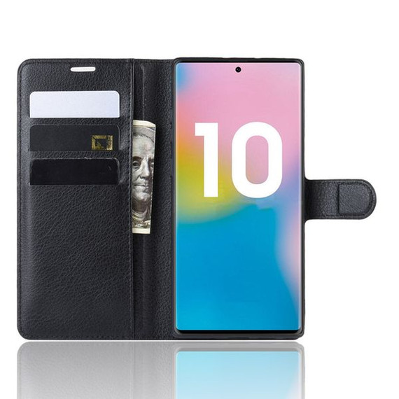 Galaxy Note 10 Plus      Pu Wallet Case    [Black]