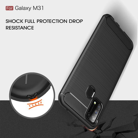 Samsung Galaxy M31      Carbon Fibre Case    Black