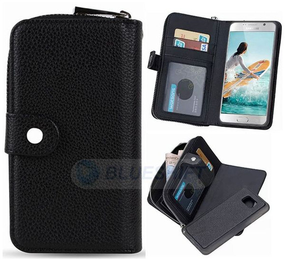 Samsung Galaxy Note 5      Zipper Wallet Case    Black