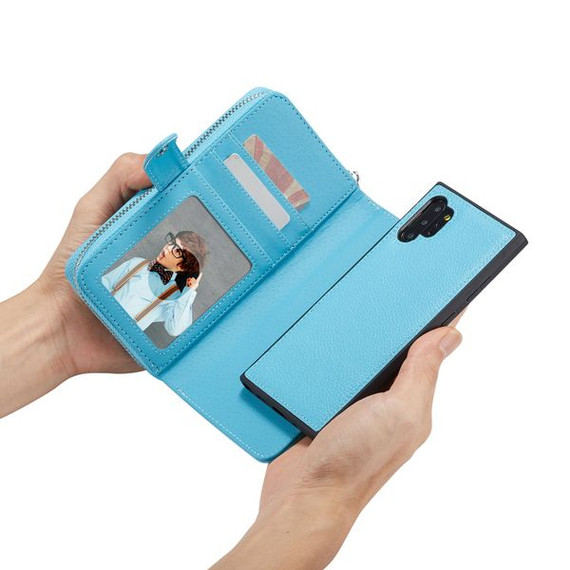 Samsung Galaxy Note 10      Zipper Wallet Case    LightBlue