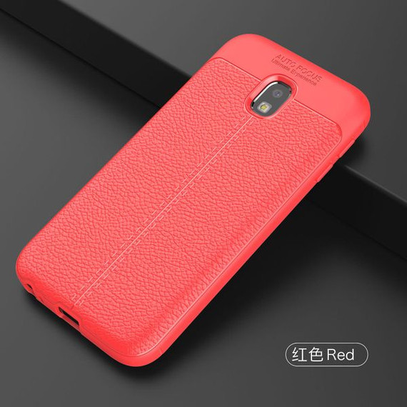 Samsung Galaxy J3 Pro/J3 2017      Leather Texture Case    Red
