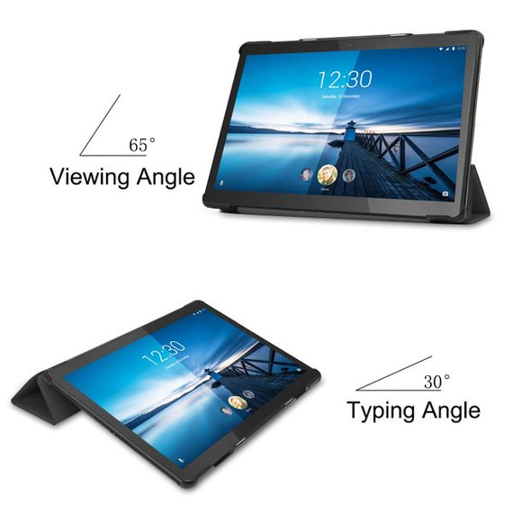 Lenovo Tab M10 FHD Rel TB-X605LC Tri-Fold PU Case Black Lenovo Tab M10 FHD Rel TB-X605LC Tri-Fold PU Case Black