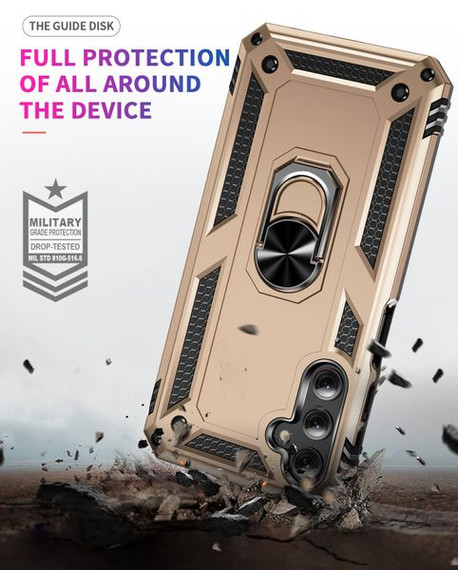 Samsung Galaxy A24 4G Military Armour Ring Case Gold Samsung Galaxy A24 4G Military Armour Ring Case Gold