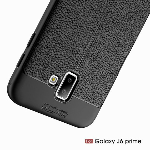 Samsung Galaxy J6Plus/J6+ Leather Texture Case Black Samsung Galaxy J6Plus/J6+ Leather Texture Case Black