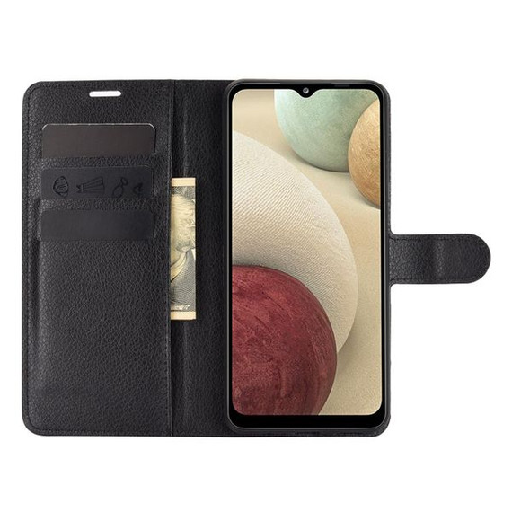 Galaxy A12      Pu Wallet Case    [Black]