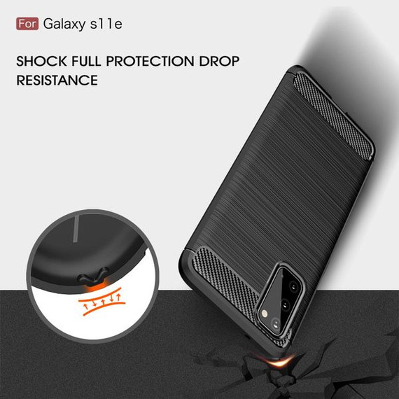 Samsung Galaxy S20 Carbon Fibre Case Black Samsung Galaxy S20 Carbon Fibre Case Black