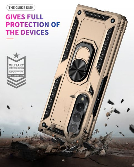 Samsung Galaxy Z Fold3 5G      Military Armour Case    Gold