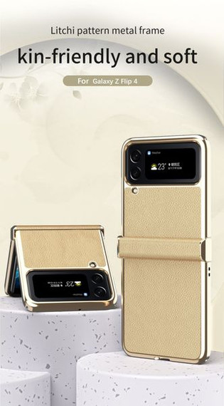 Samsung Galaxy Z Flip4 5G      Electroplasting PU Case    Pink