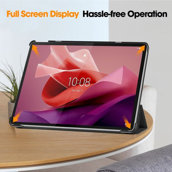 Lenovo Tab P12 TB370 Tri-Fold PU Case Black Lenovo Tab P12 TB370 Tri-Fold PU Case Black