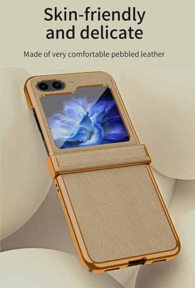 Samsung Galaxy Z Flip5 5G      Electroplasting PU Case    White