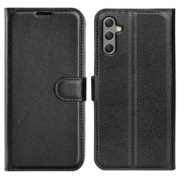 Galaxy A24 4G      Pu Wallet Case    [Black]
