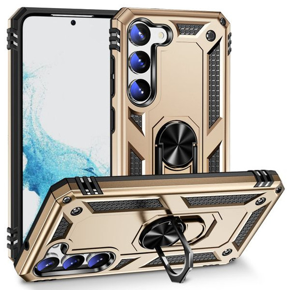 Samsung Galaxy S23 Military Armour Ring Case Gold Samsung Galaxy S23 Military Armour Ring Case Gold
