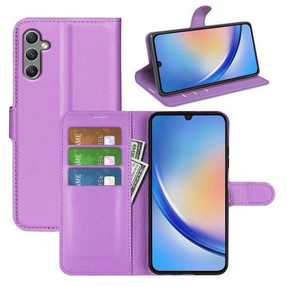 Galaxy A24 4G      Pu Wallet Case    [Purple]