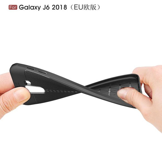 Samsung Galaxy J6 Leather Texture Case Black Samsung Galaxy J6 Leather Texture Case Black