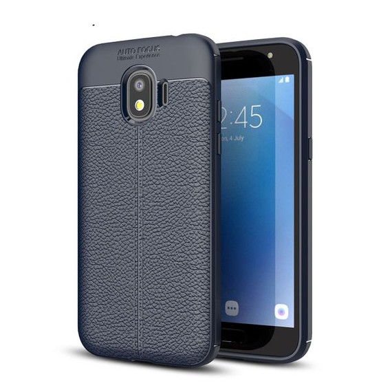 Samsung Galaxy J2 Pro 2018      Leather Texture Case    Navy