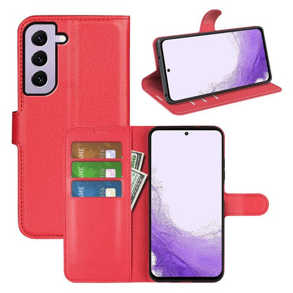Galaxy S23+      Pu Wallet Case    [Red]