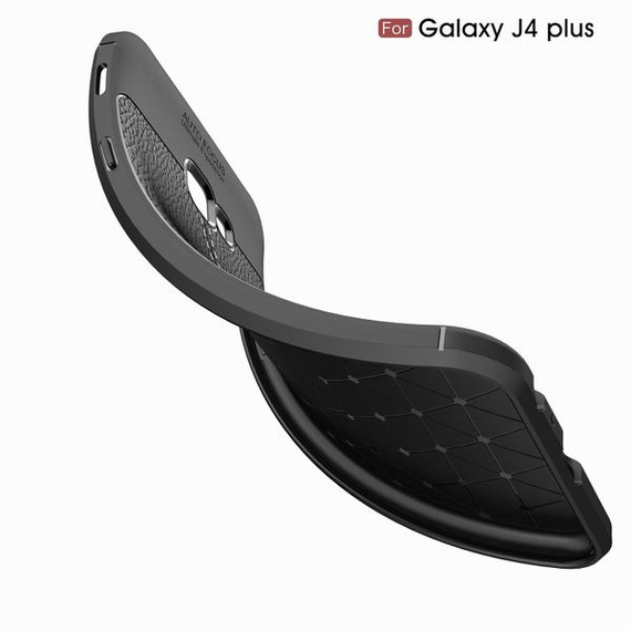 Samsung Galaxy J4Plus/J4+ Leather Texture Case Grey Samsung Galaxy J4Plus/J4+ Leather Texture Case Grey
