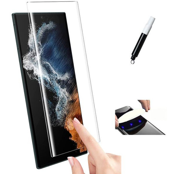 Samsung Galaxy S23 Ultra UV Light Curved Glass Screen Protector Clear Samsung Galaxy S23 Ultra UV Light Curved Glass Screen Protector Clear