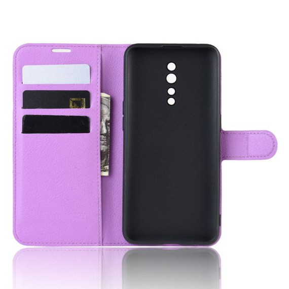 Oppo Reno Z      Pu Wallet Case    [Purple]