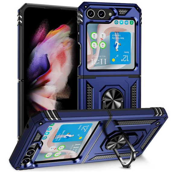 Samsung Galaxy Z Flip5 5G Military Armour Ring Case Navy Samsung Galaxy Z Flip5 5G Military Armour Ring Case Navy
