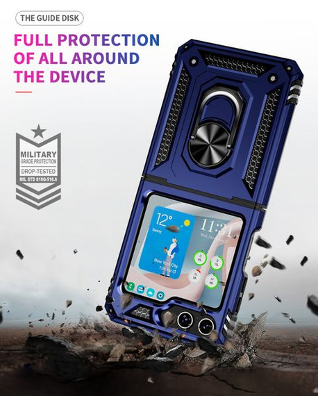 Samsung Galaxy Z Flip5 5G Military Armour Ring Case Navy Samsung Galaxy Z Flip5 5G Military Armour Ring Case Navy