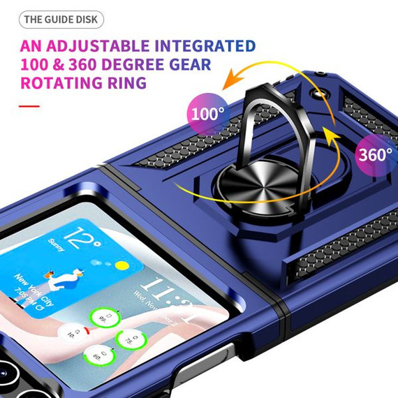 Samsung Galaxy Z Flip5 5G Military Armour Ring Case Navy Samsung Galaxy Z Flip5 5G Military Armour Ring Case Navy