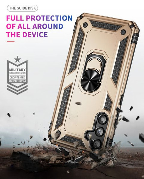 Samsung Galaxy A34 5G Military Armour Ring Case Gold Samsung Galaxy A34 5G Military Armour Ring Case Gold