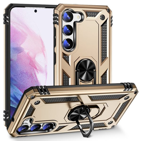 Samsung Galaxy S23+ Military Armour Ring Case Gold Samsung Galaxy S23+ Military Armour Ring Case Gold