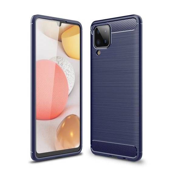 Samsung Galaxy A12      Carbon Fibre Case    Navy