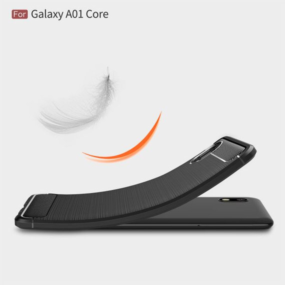 Samsung Galaxy A01 Core      Carbon Fibre Case    Black