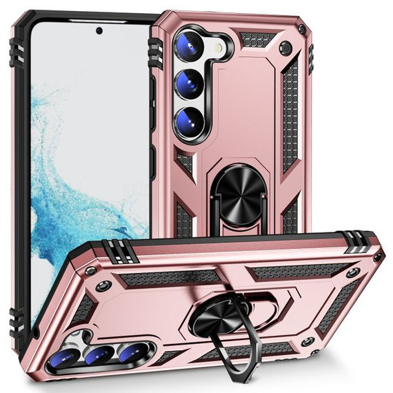 Samsung Galaxy S23 Military Armour Ring Case RoseGold Samsung Galaxy S23 Military Armour Ring Case RoseGold