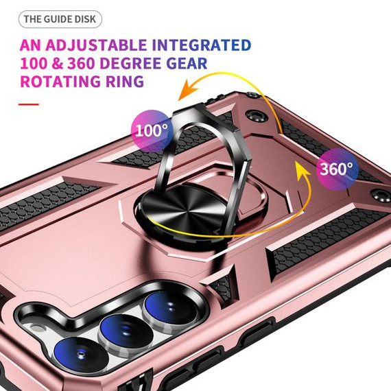 Samsung Galaxy S23 Military Armour Ring Case RoseGold Samsung Galaxy S23 Military Armour Ring Case RoseGold