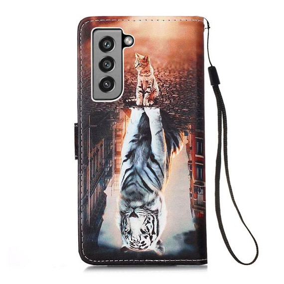 Samsung Galaxy S21 FE 5G      Designer PU Case      Cat&Tiger