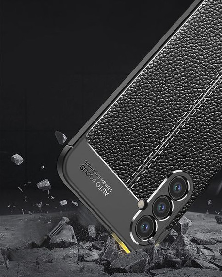 Samsung Galaxy A34 5G      Leather Texture Case    Black
