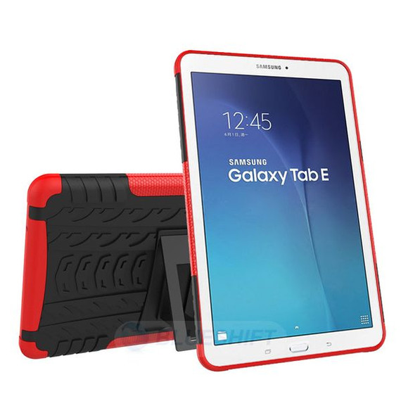 Samsung Galaxy Tab E 9.6 T560    Heavy Duty Case    Red